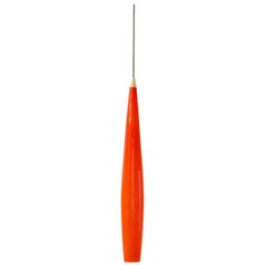 Orange Blown Glass Pendant by Alessandro Pianon and Produced by Vistosi, 1960s 