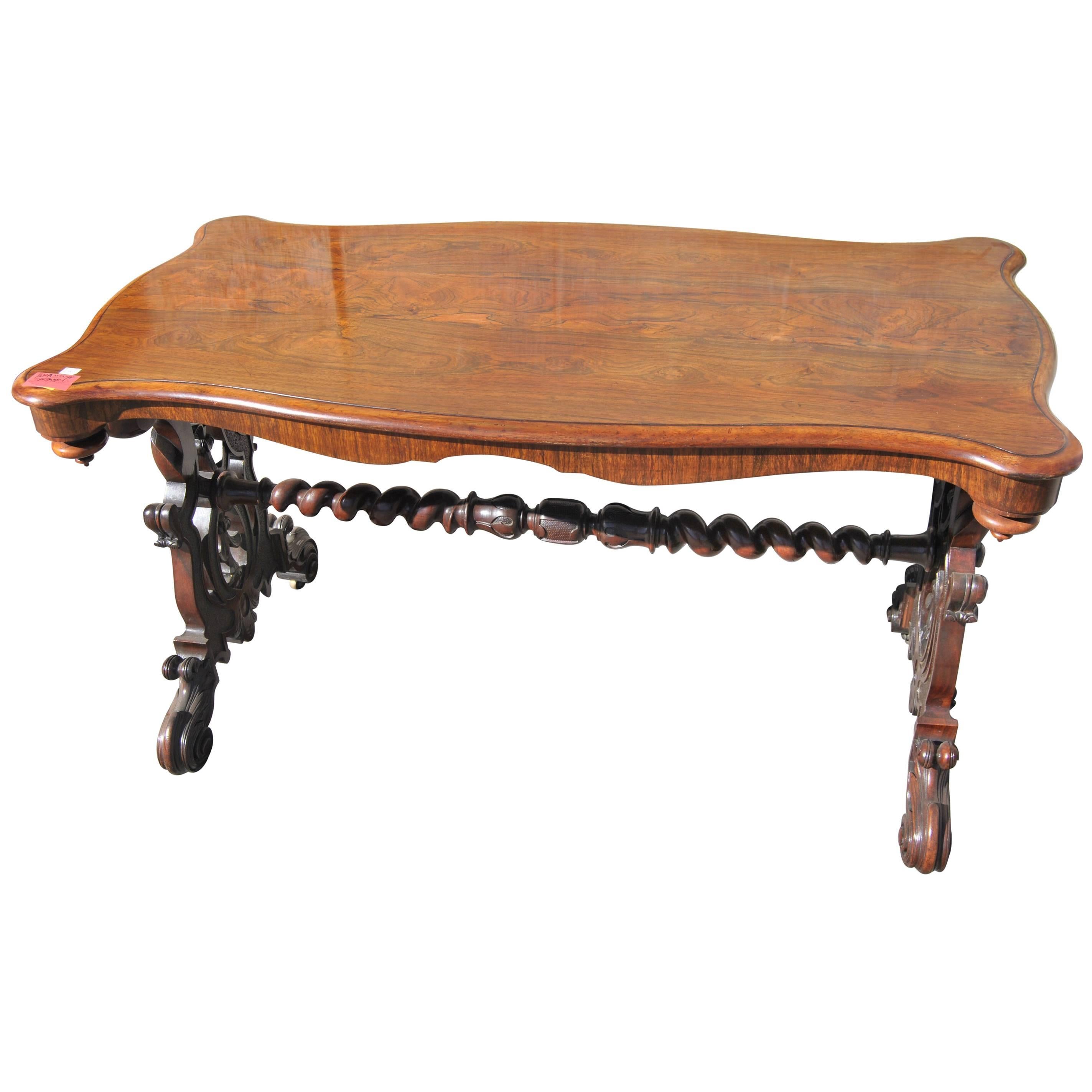 19th Century English  Rosewood Hall or Centre Table