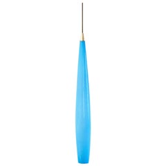 Light Blue Blown Glass Pendant by Alessandro Pianon Produced by Vistosi, 1960s