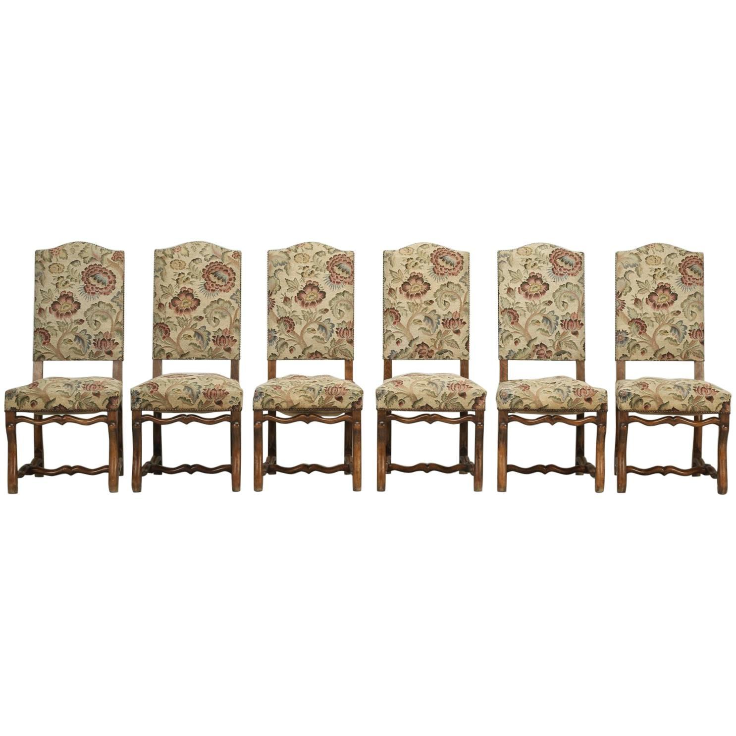 Vintage Set of Six French Dining Chairs