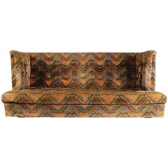 Milo Baughman for Thayer Coggin Shelter Sofa with Treasure Chest Ottomans