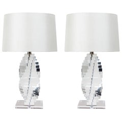 MidCentury Lucite Table Lamps 