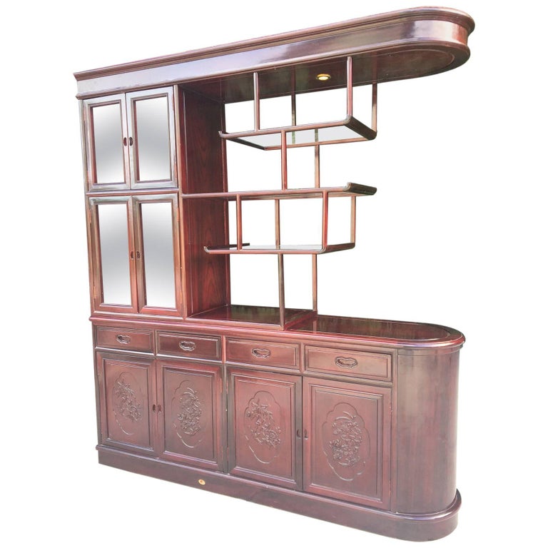 Asian Chinoiserie Twosided Redwood China For Sale at 1stDibs