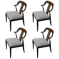 Set of Four Retro Danish Style Side Dining Chairs