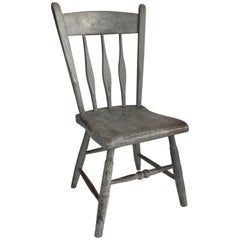 19th Century Original Painted New England Windor Childs Chair