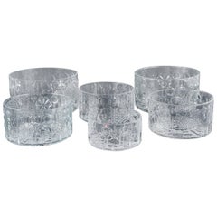 Set of Six Art Glass Bowls by Oiva Toikka for Iittala