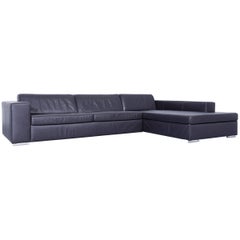 Ewald Schillig Designer Leather Corner Sofa Brown Mocca Couch Modern
