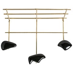 Georges Jouve and Marcel Asselbur Ceramic Sculptural Coat Rack Hanger