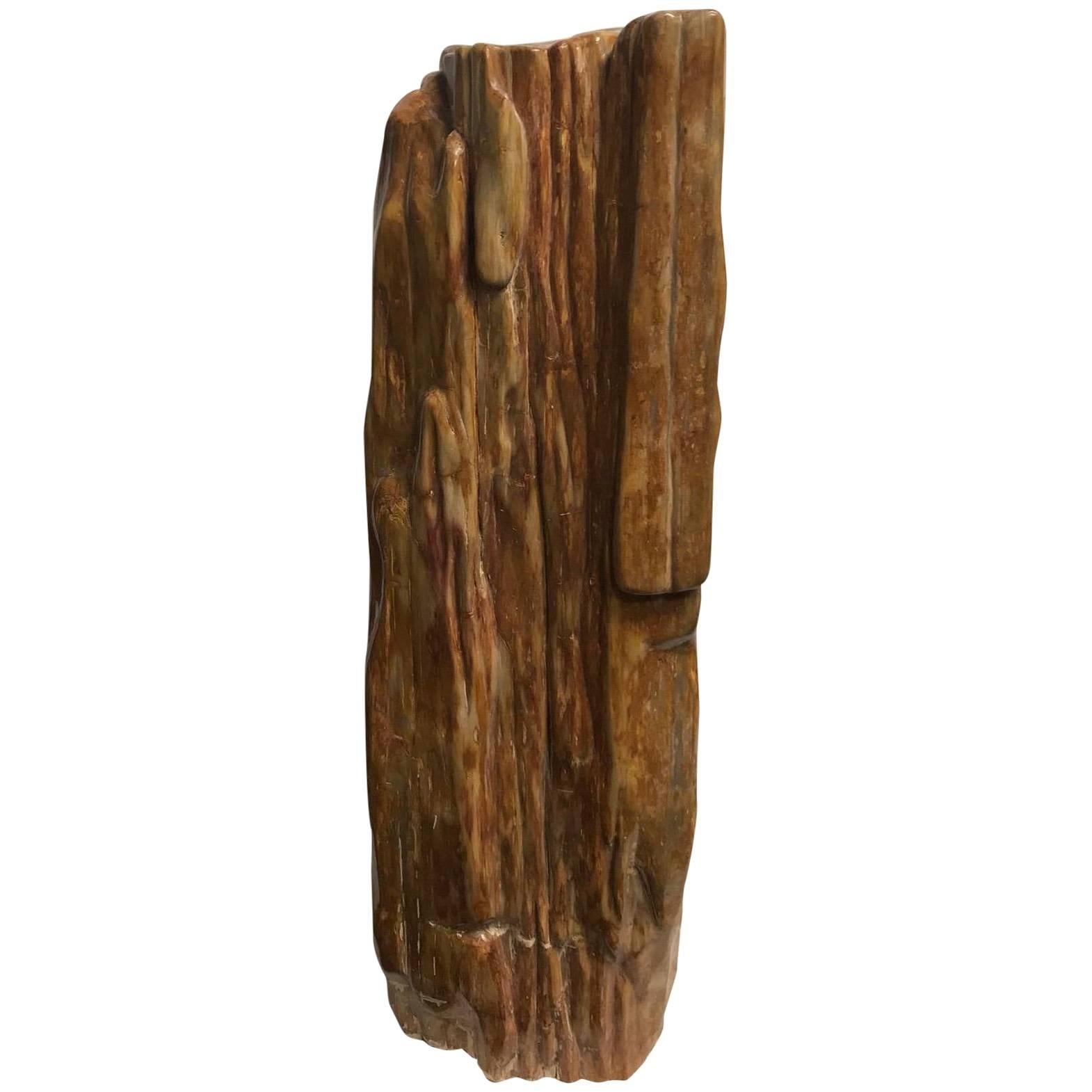 Large Modern Polished Petrified Wood Decorative Specimen