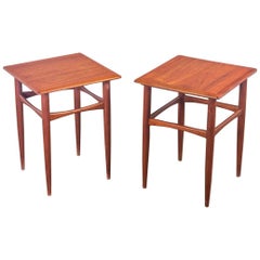 Pair of Danish Modern Teak End Tables for Arne Hovmand Olsen