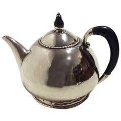 Georg Jensen Silver Tea Pot with Wood Handle from 1915-1925 No. 34