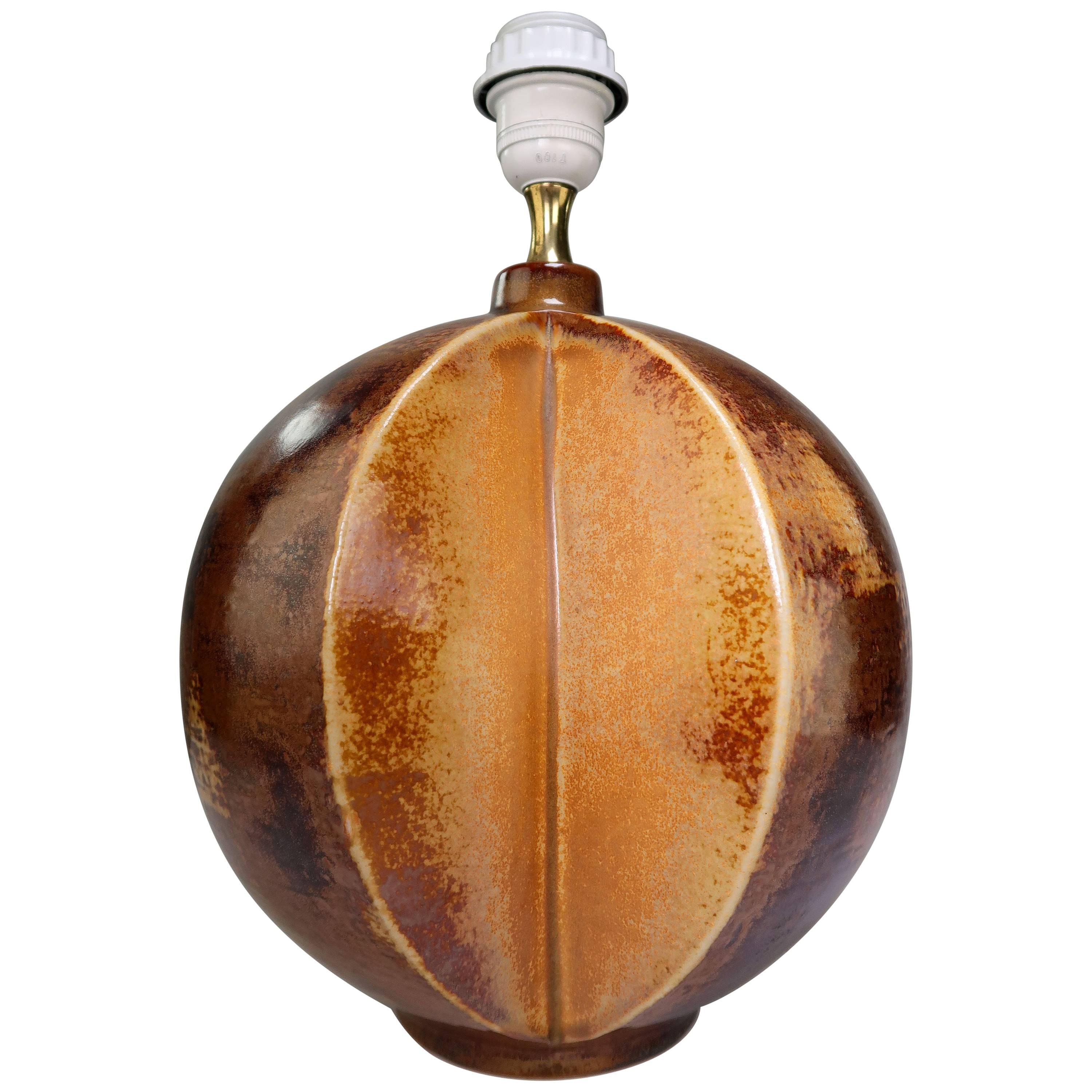 Lampada da tavolo moderna organica in castagno Haico Nitzsche, Danimarca, anni '70