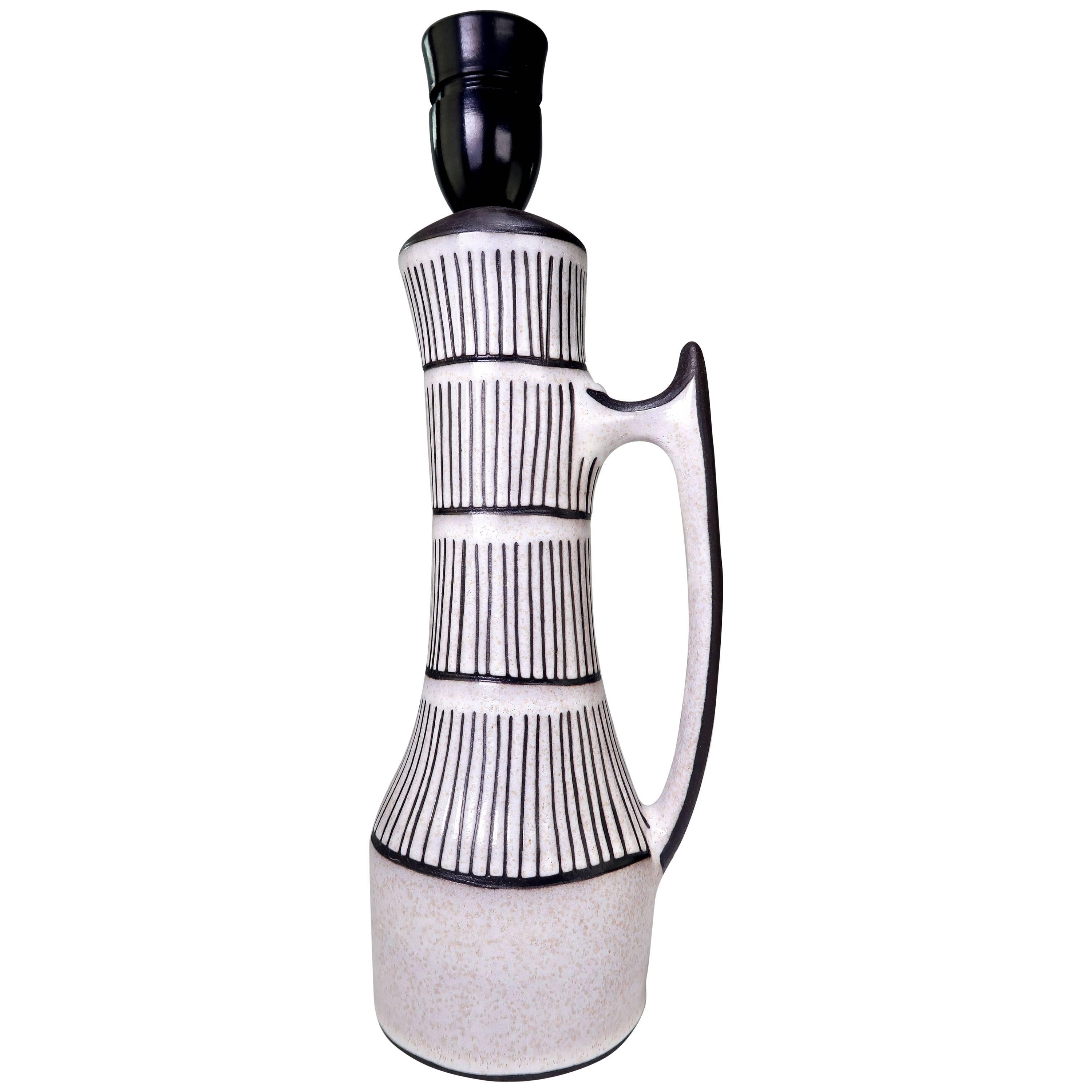 Lampe graphique danoise Starck, Andersen, noire et blanche, années 1950