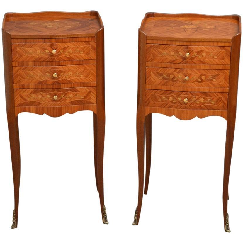 Pair of Tulipwood Bedside Cabinets