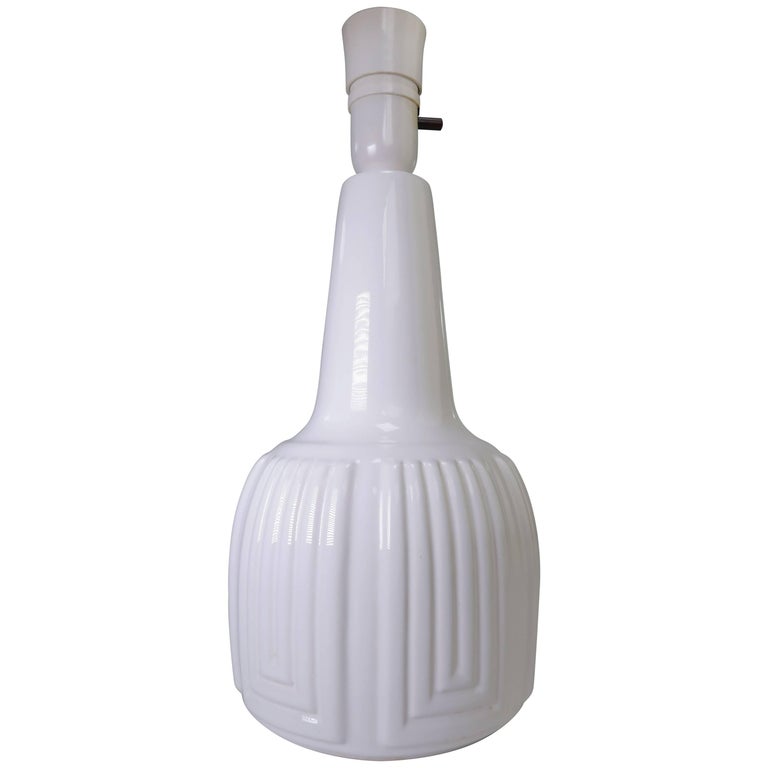 Danish Modern Einar Johansen for Soholm Pottery White Ceramic Lamp, 1960s For Sale