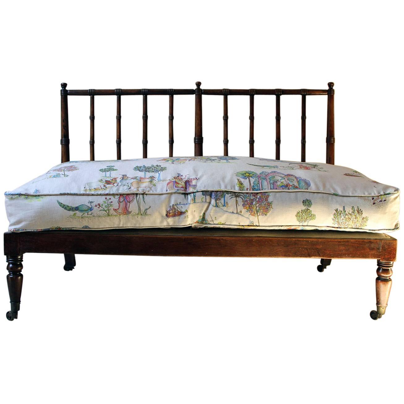 Good Late Regency Period Faux Bamboo Beech Daybed, circa 1825-1830