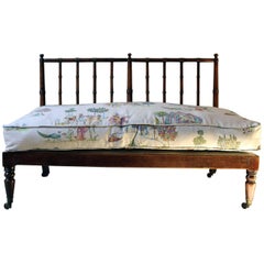 Antique Good Late Regency Period Faux Bamboo Beech Daybed, circa 1825-1830