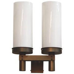 Gispen Armed Double Wall Sconce in Bronze
