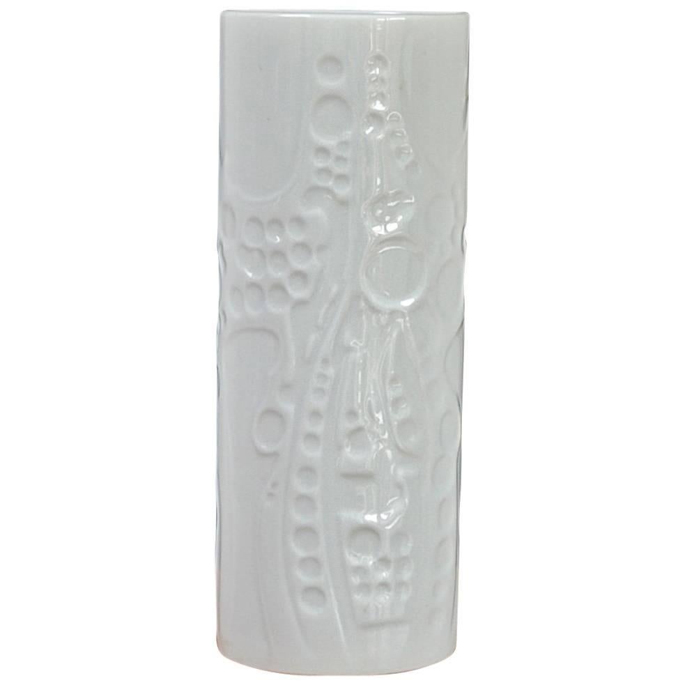 Art Vase with Relief Pattern by Gerold Porcelain, Germany, 1970s For Sale