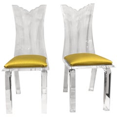 Pair of Fabulous Vintage Lucite Chairs