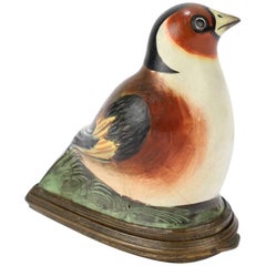 Antique Figural Bird Battersea or Staffordshire Enamel Bonbonniere / Snuff Box