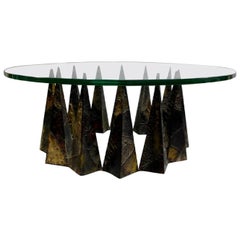 Rare Sculpted Pyramid Coffee Table by Paul Evans for Directional