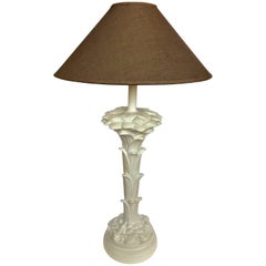 Hollywood Regency Serge Roche Style Palm Tree Table Lamp