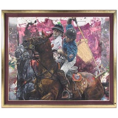 Antique Stephen Holland "Polo Brothers" Oil on Canvas Painting