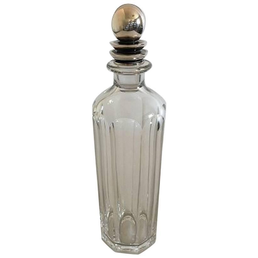 Georg Jensen Sterling Silver Harald Nielsen Lid #206 Baccarat Bottle For Sale