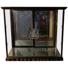 Antique Fry’s Glazed Sweet Shop Display Cabinet