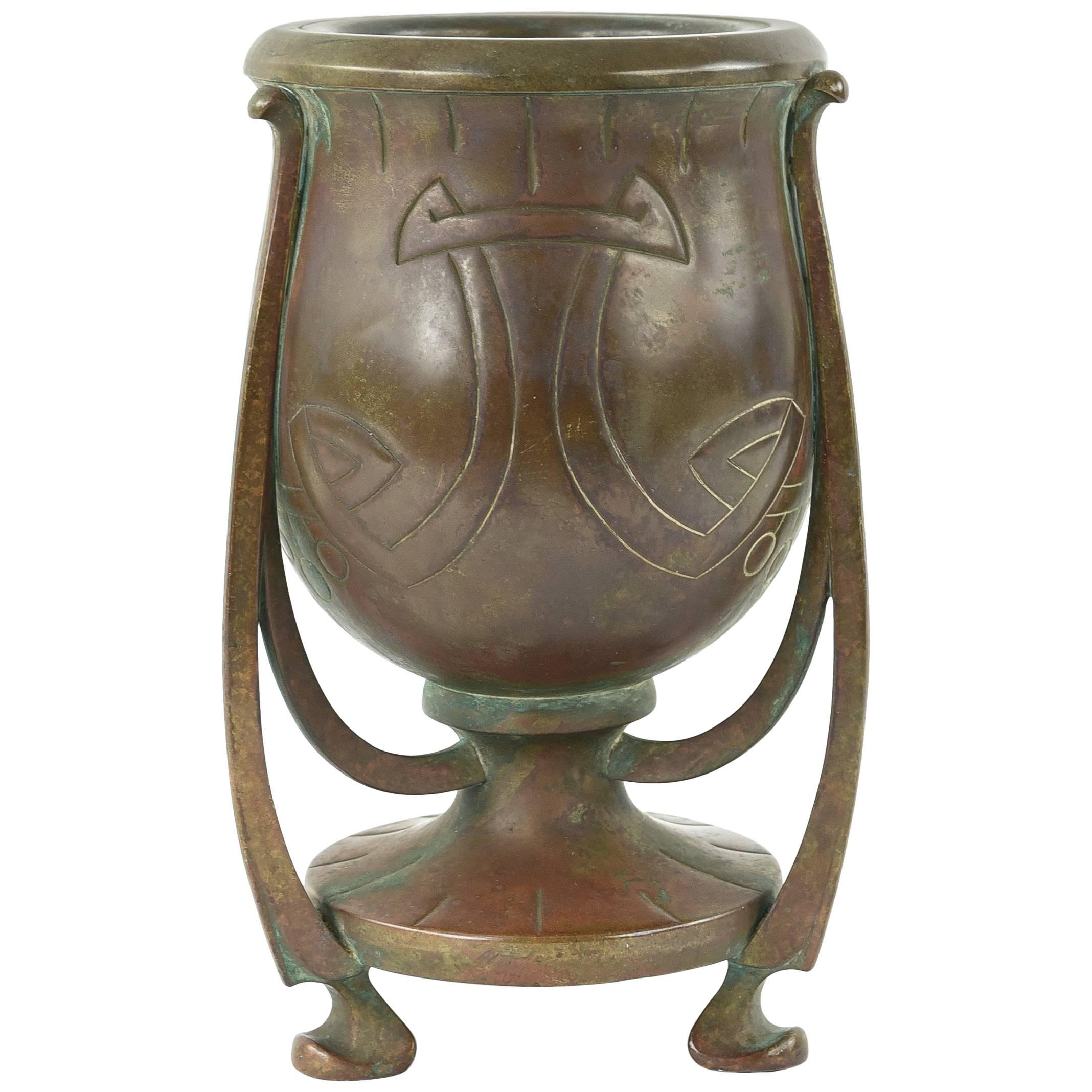 Aesthetic Sculptural Bronze Vase