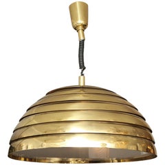 Large Brass Dome Pendant Light by Florian Schulz
