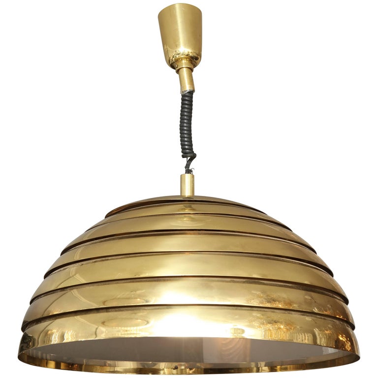 Large Brass Dome Pendant Light by Florian Schulz at 1stDibs large