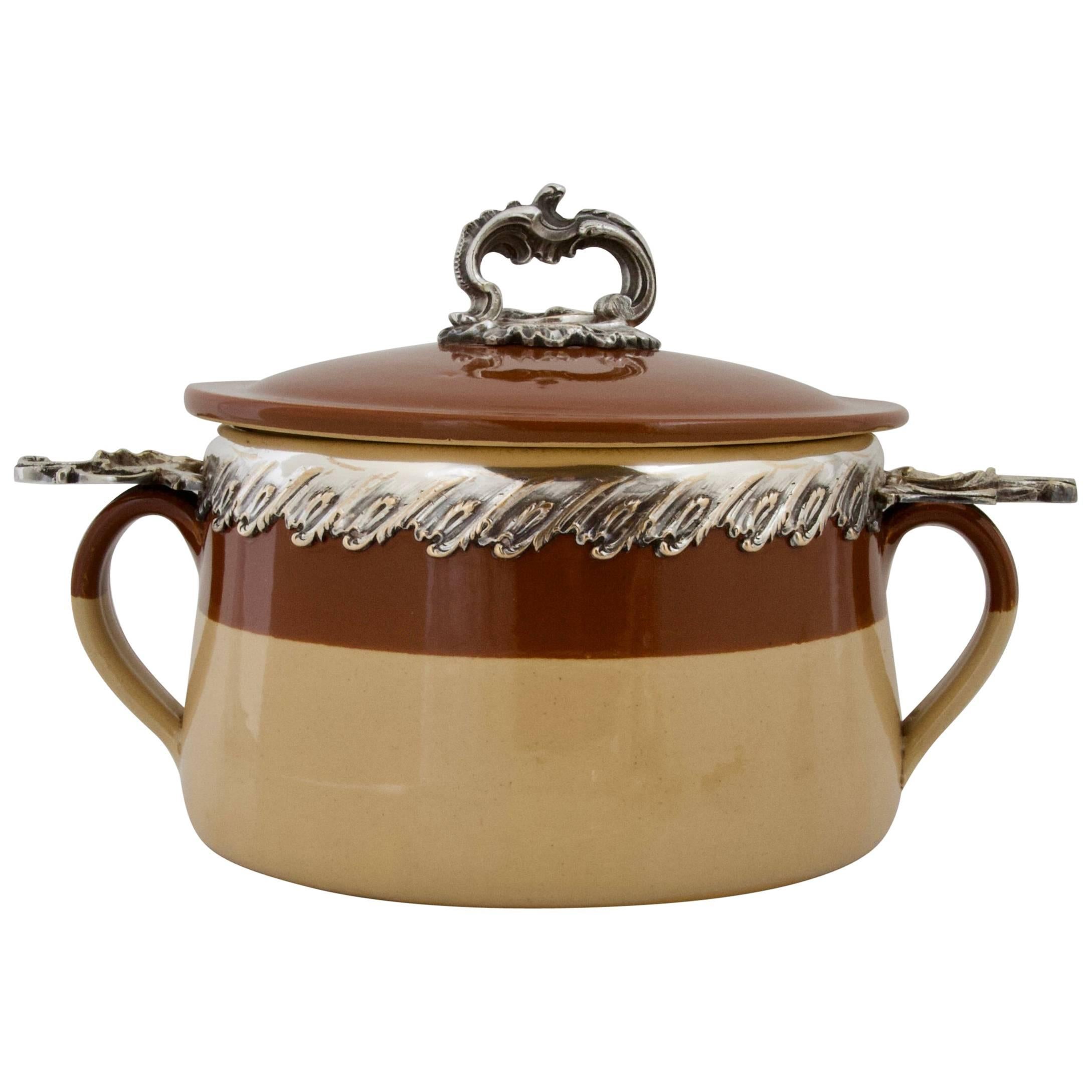 Antique Terracotta Provencal Soup Tureen For Sale