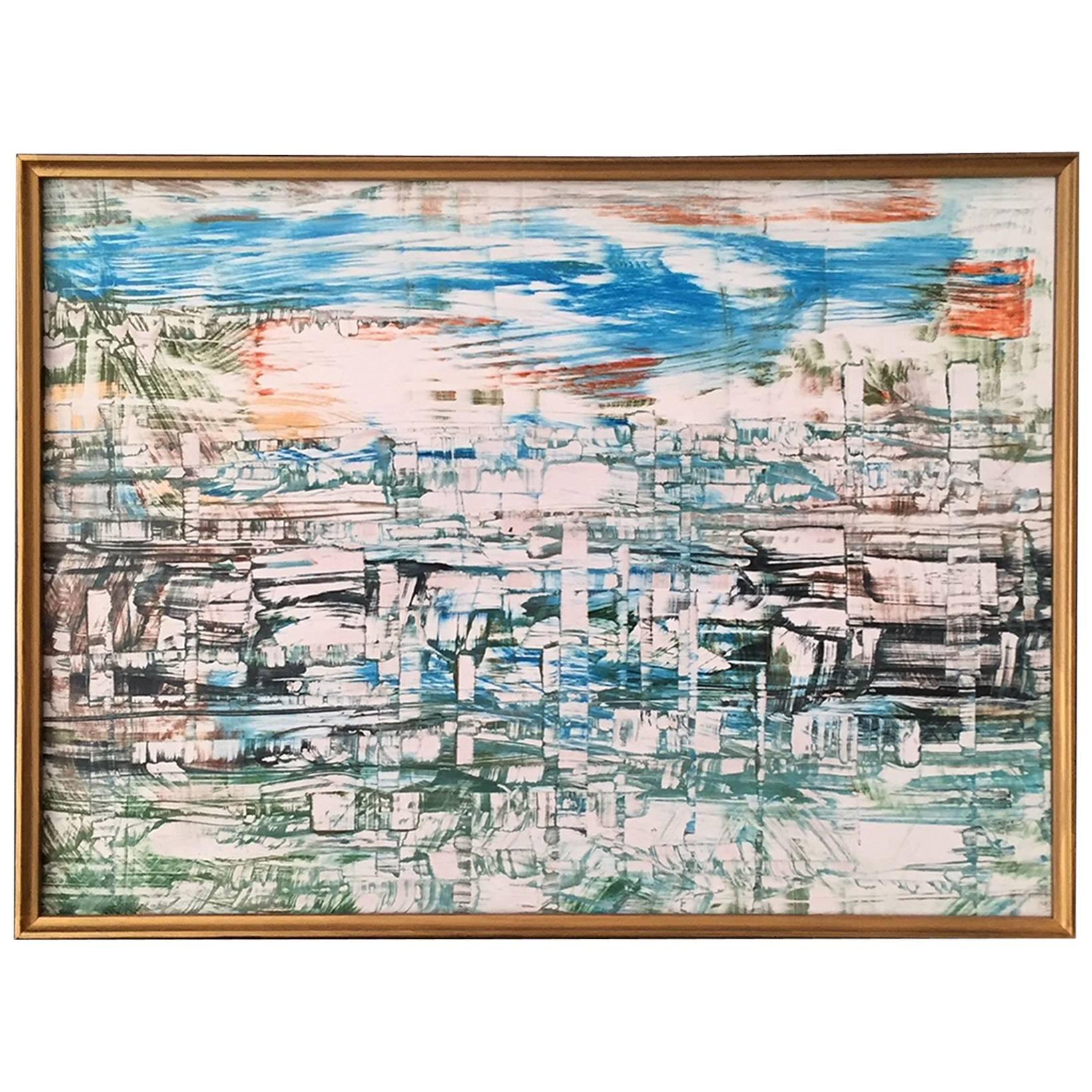 El Puerto de La Habana „Havana Port Cuba“ Acryl auf Karton, Gemälde Andrew Plum im Angebot