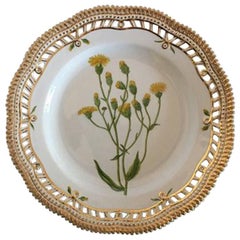 Royal Copenhagen Flora Danica Dinner Plate No. 3553 with Pierced Border