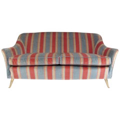 Vintage Italian Modern Gio Ponti Style Two-Seat Sofa
