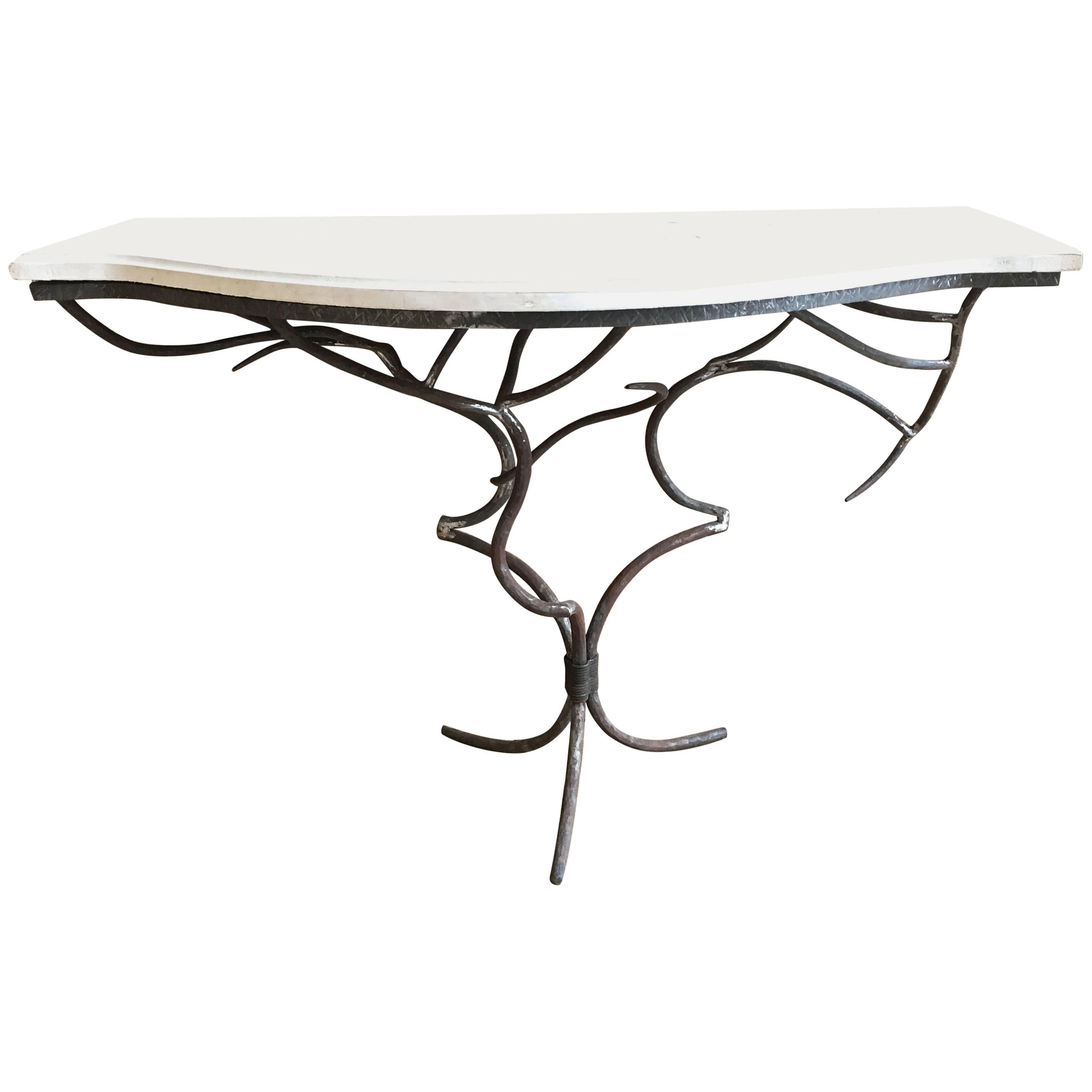 Wrought Iron Branches Console