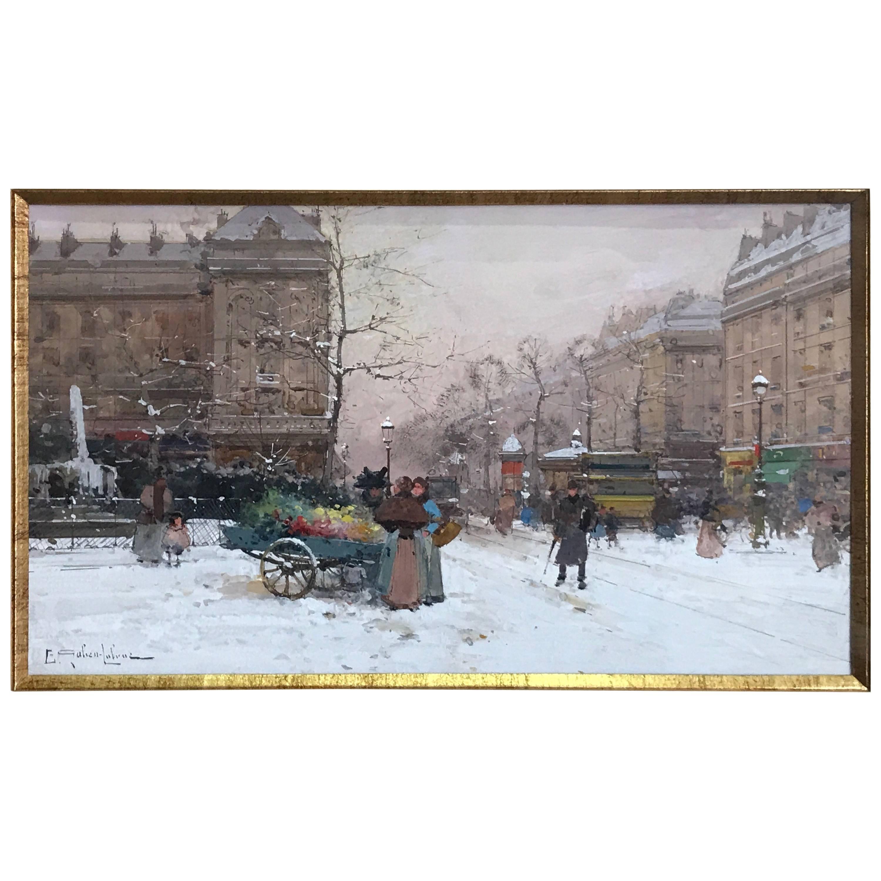 Eugène Galien Laloue "La Place Pigalle", circa 1910 For Sale