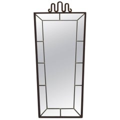 1930s Art Deco Wrought Iron Mirror