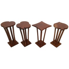 Set of Four Early 20th Century Card Symbol Shaped Side Tables