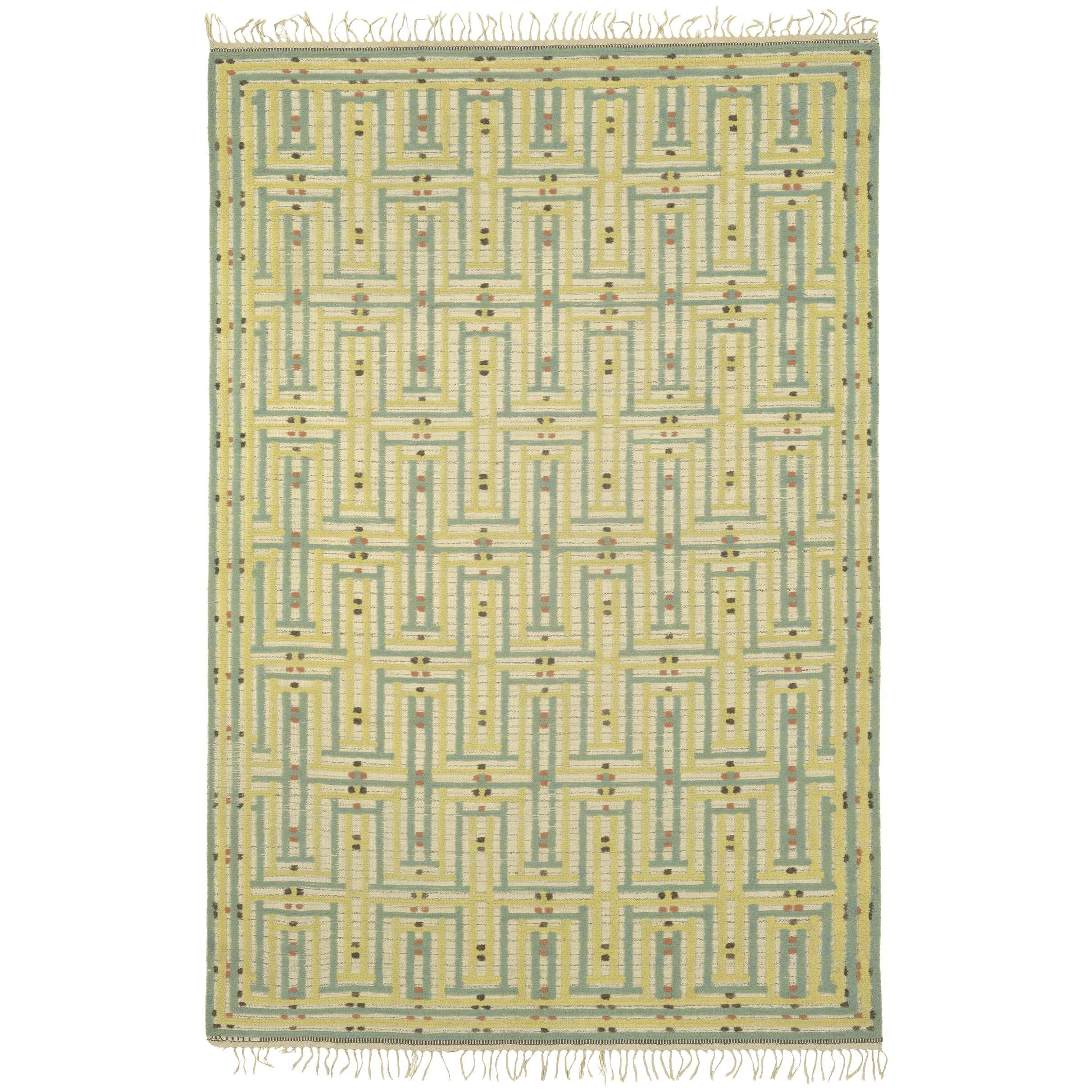 Mid 20th Century Swedish Pile Rug by AB MMF For Sale