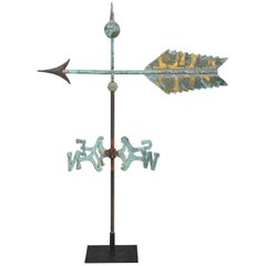 Antique Arrow Weathervane with Original Directionals