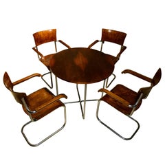 Bauhaus Seat Group, Austria/Vienna circa 1927, Marcel Breuer Beech/Chrome