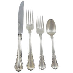 Melanie by Wallace Sterling Silver Dinner Flatware Service 8 Set 32 Pieces