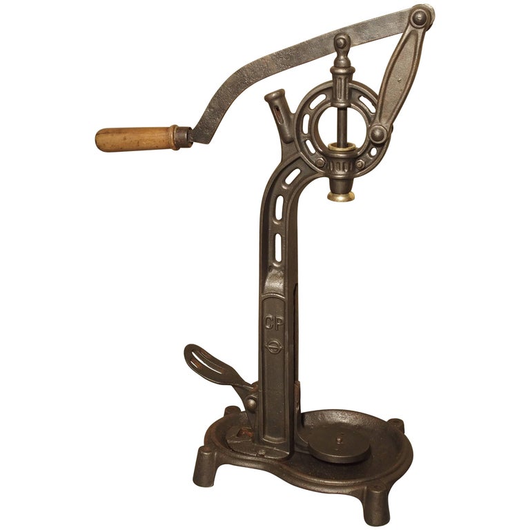 Antique Cast Iron Wine Corking Machine from France, circa 1900 at 1stDibs