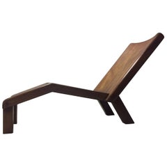 Brazilian Modern, Zanine Caldas, Solid Wood Chase Chair Signed
