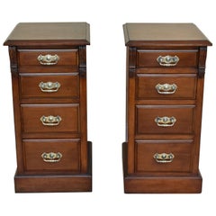 Pair of Edwardian Walnut Bedside Chests