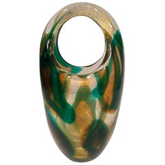 ARCHIMEDE SEGUSO Murano Glass "Macchie Ambra Verde", 1952