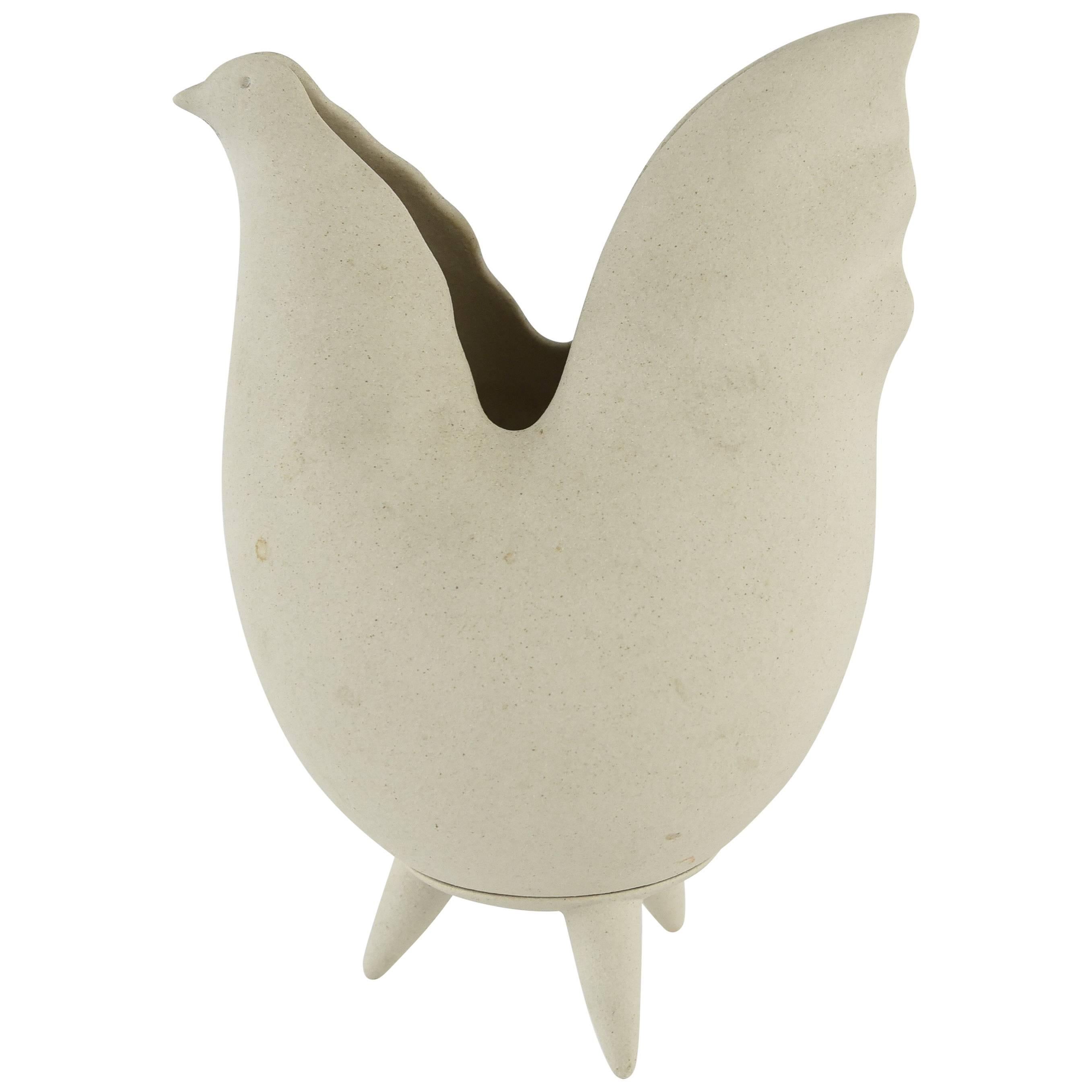 Lineasette Italian Ceramic Chicken Vase